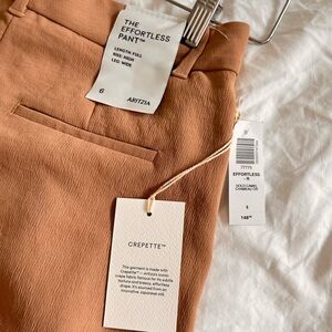 Aritzia The Effortless Pant Wide-Leg Pants in Gold Camel Tan Crepette